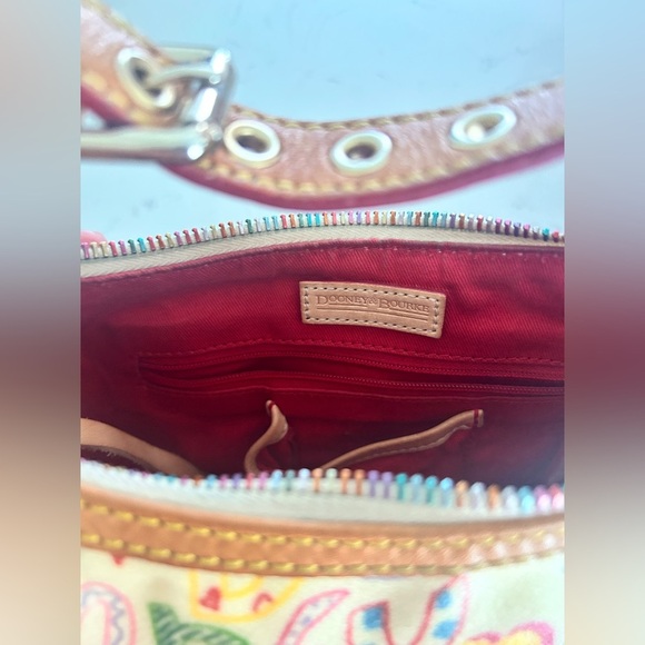 Dooney & Bourke Multicolor Logo Shoulder Bag – Y2K Vintage Style- LIKE NEW - Picture 12 of 13